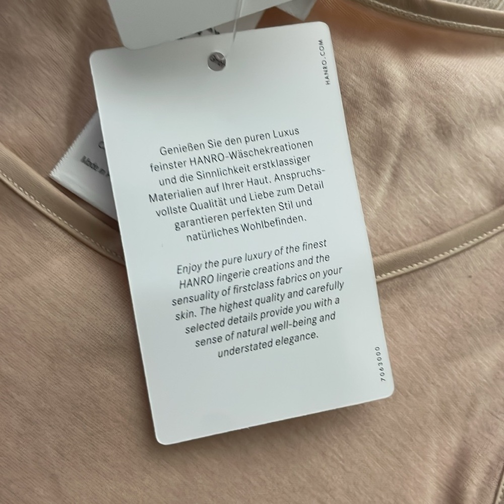 Hanro cotton seamless Tank Beige Size Small - Picture 3 of 4